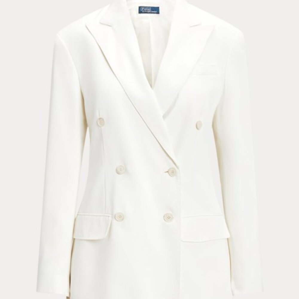 POLO RALPH LAUREN DOUBLE-BREASTED SATIN BLAZER NWT